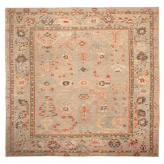 Oushak-Teppiche aus Afghanistan - Wolle in Elfenbein-Rot mit Design - 94293