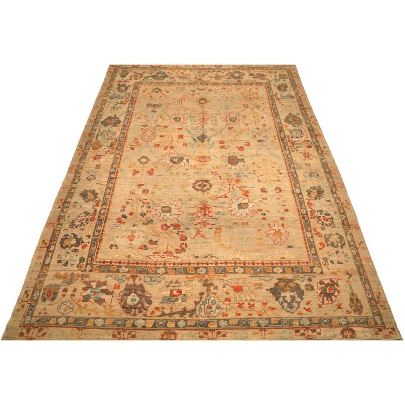 Entdecken Sie die Eleganz von Afghanistan Oushak mit Teppichen von Circa 1990. Dieses exklusive Design aus Wolle und Elfenbeinrot ist perfekt, um Ihren Raum zu verschönern.