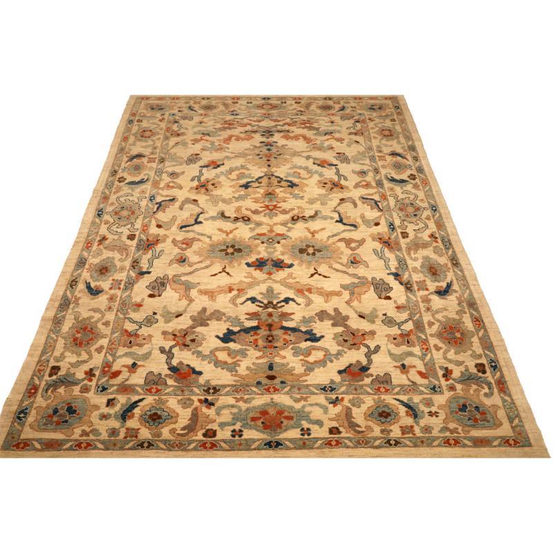 Entdecken Sie die Eleganz von Afghanistan Oushak mit Teppichen von Circa 1990. Dieses exklusive Design aus Wolle und Elfenbeinrot ist perfekt, um Ihren Raum zu verschönern.