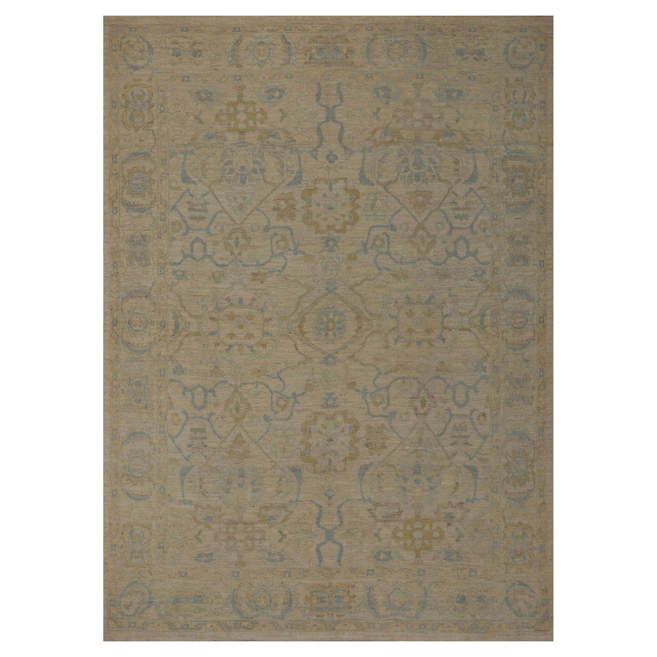 Tappeti Afghanistan Oushak - Lana Avorio Taupe Design - 96028