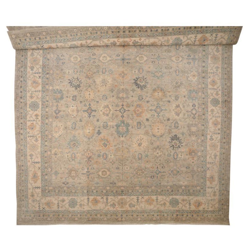 Tappeti Afghanistan Oushak - Lana Avorio Taupe Design - 96232