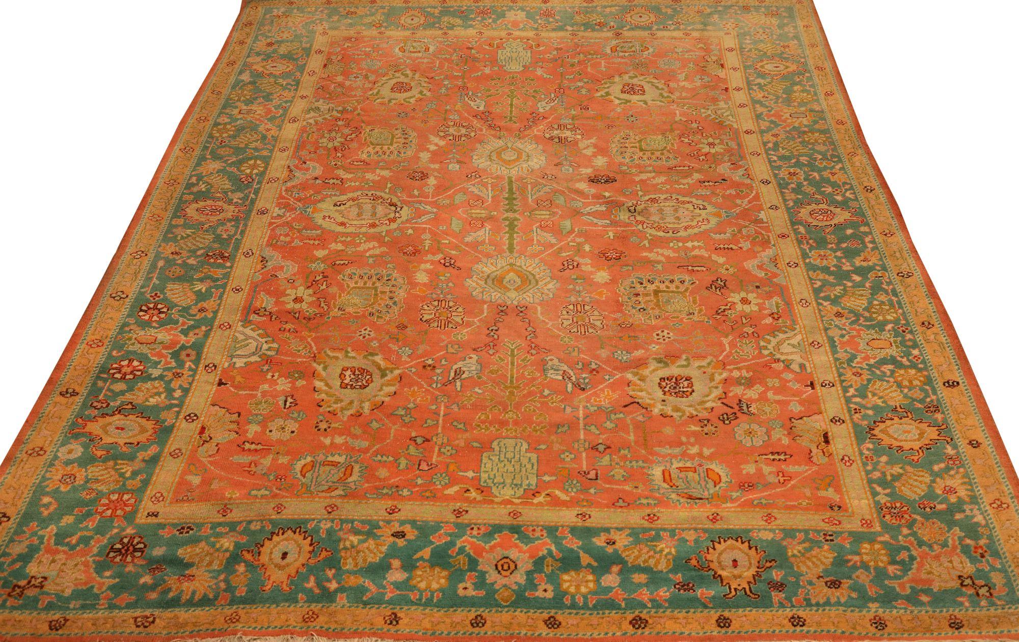 Entdecken Sie die Eleganz von Afghanistan Oushak mit Teppichen von Circa 1990. Dieses exklusive Design aus Wolle und Rot ist perfekt, um Ihren Raum zu verschönern.