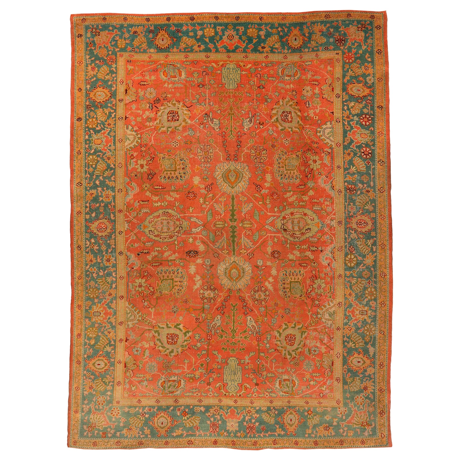 Tappeti Afghanistan Oushak - Disegno rosso lana - 94325