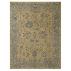 Oushak-Teppiche aus Afghanistan - gelbes Wolldesign - 96082