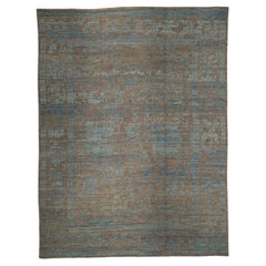 Afghanistan Oushak Over Size Teppich CIRCA 1990 - Wolle Blau Brown Design - 90723