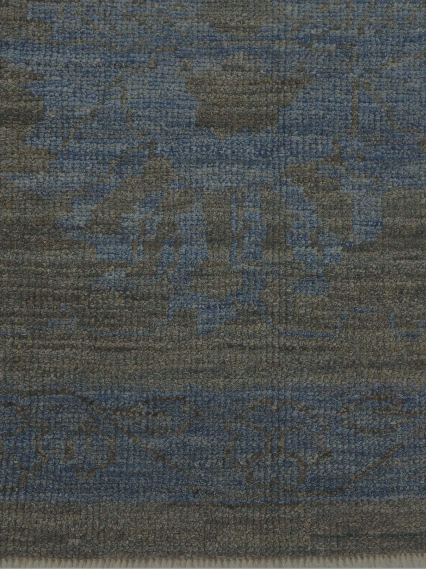 Afghanistan Oushak Over Size Teppich CIRCA 1990 - Wolle Blau Brown Design - 90724 (Afghanisch) im Angebot