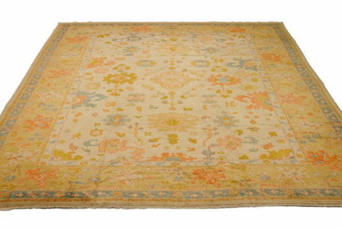 Discover the elegance of Afghanistan Oushak featuring Over Size Rug in Circa 1990. Designed with Wool and BlueGreenIvoryPink, this exclusive design is perfect for enhancing your space.