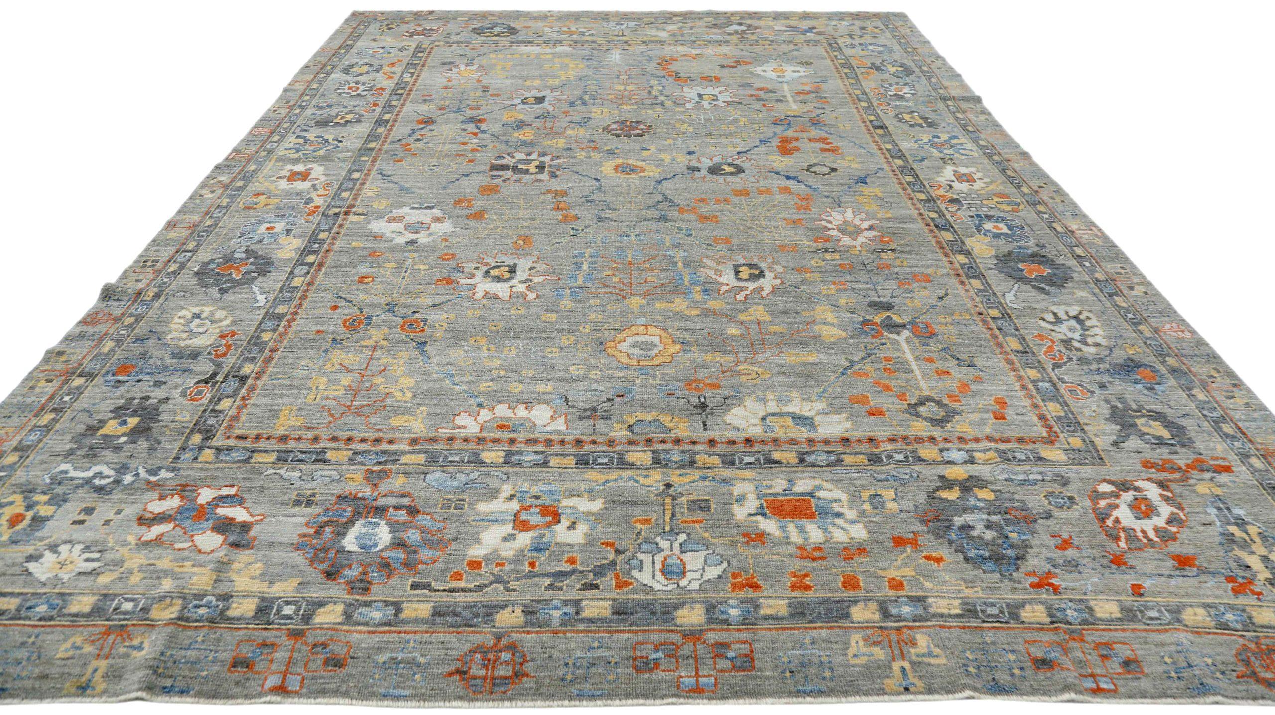 Discover the elegance of Afghanistan Oushak featuring Over Size Rug in Circa 1990. Designed with Wool and BlueIvoryOrange, this exclusive design is perfect for enhancing your space.