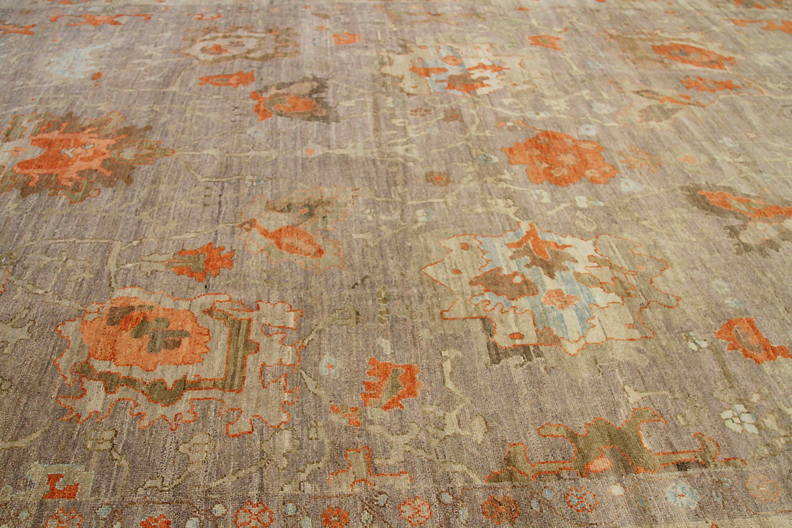 Afghanistan Oushak Over Size Teppich CIRCA 1990 - Wolle Braun Elfenbein Orange - 90745 im Zustand „Hervorragend“ im Angebot in Dallas, TX