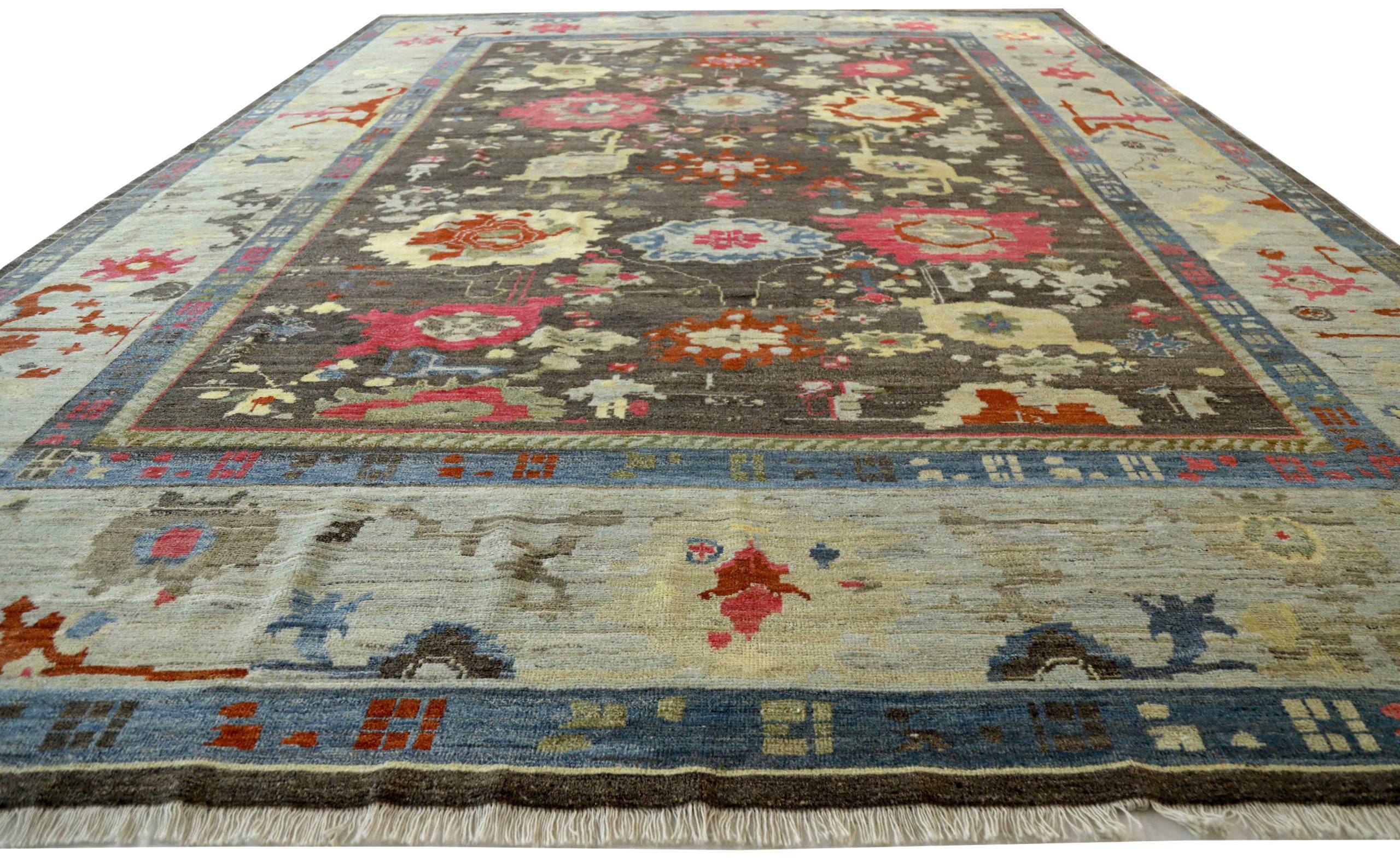 Discover the elegance of Afghanistan Oushak featuring Over Size Rug in Circa 1990. Designed with Wool and BrownIvoryPinkYellow, this exclusive design is perfect for enhancing your space.