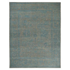 Alfombra Afganistán Oushak - Lana Diseño Azul Marrón - 93603