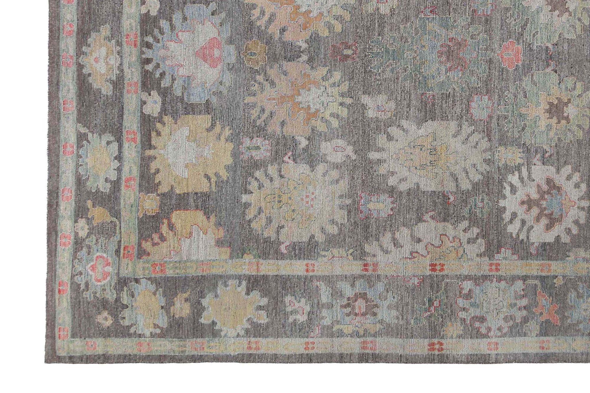 Afghanistan Oushak Over Size Teppich - Wolle Brown Design - 97497 (Stammeskunst) im Angebot
