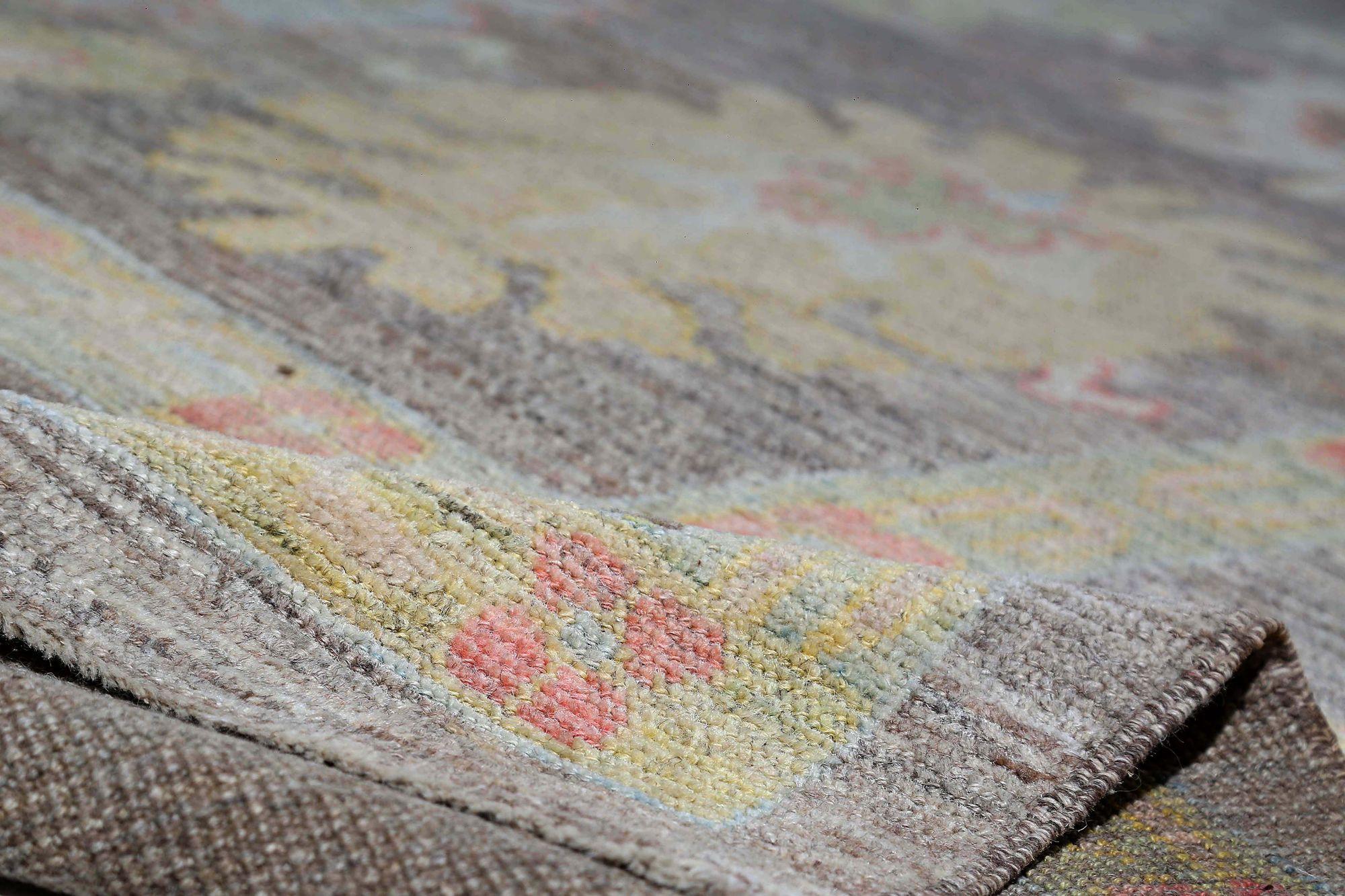 Afghanistan Oushak Over Size Teppich - Wolle Brown Design - 97497 (Afghanisch) im Angebot