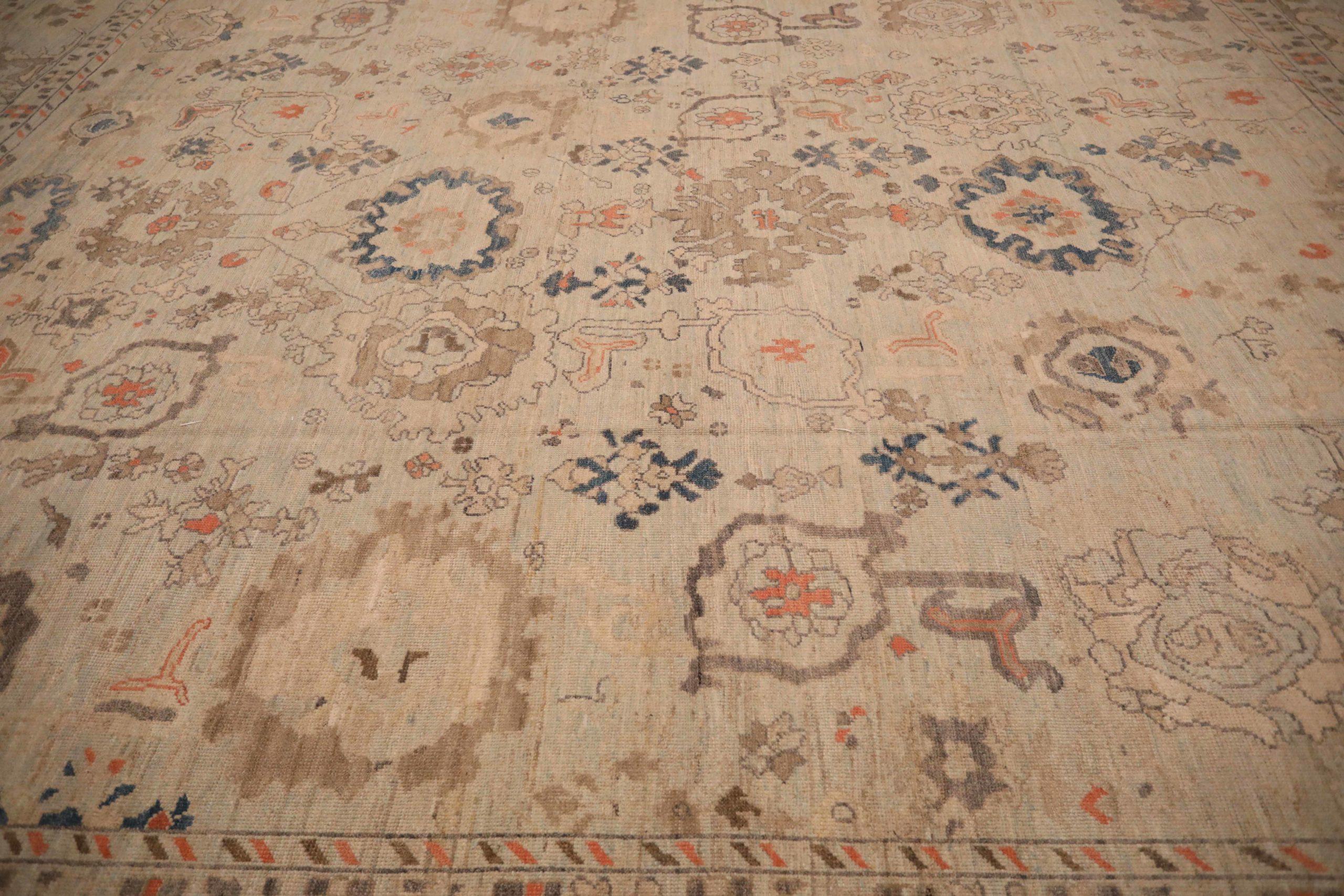 Afghanistan Oushak Over Size Teppich - Wolle Braun Elfenbein Design - 90760 im Zustand „Hervorragend“ im Angebot in Dallas, TX