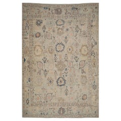 Afghanistan Oushak Over Size Teppich - Wolle Braun Elfenbein Design - 90760