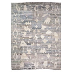 Afghanistan Oushak Over Size Teppich - Wolle Braun Elfenbein Design - 93649