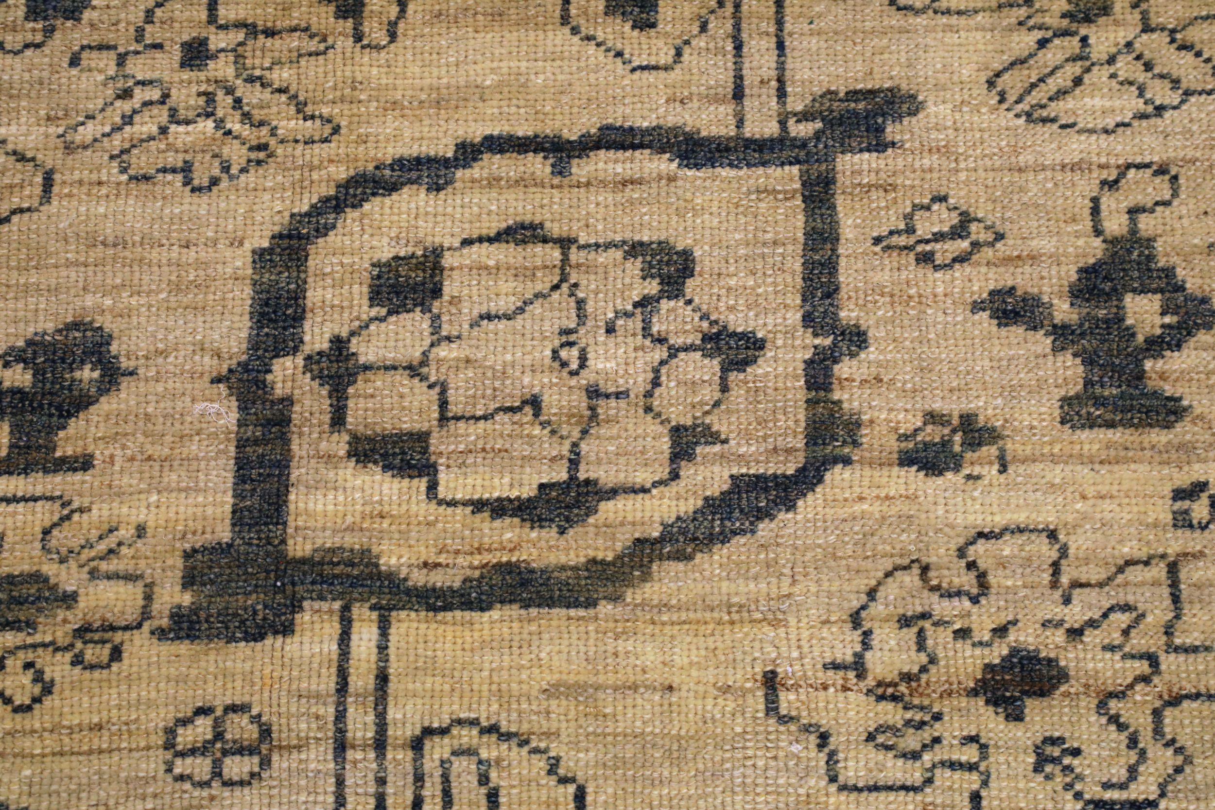 Afghanistan Oushak Over Size Teppich - Wolle Braun Elfenbein Design - 94296 im Zustand „Hervorragend“ im Angebot in Dallas, TX