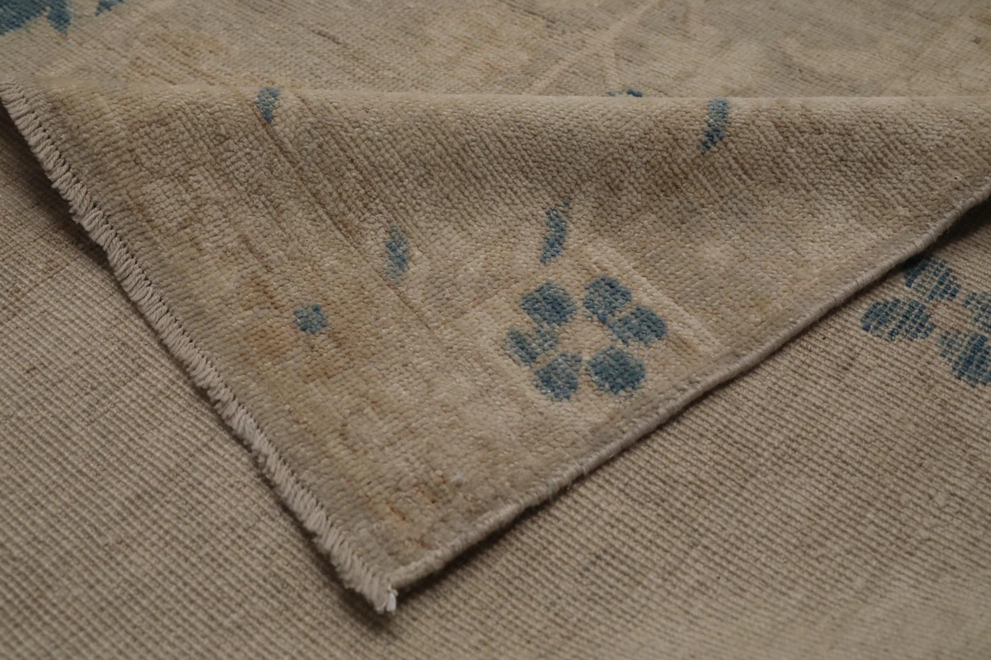 Afghanistan Oushak Over Size Teppich - Wolle Braun Marineblau Taupe - 99665 (Afghanisch) im Angebot
