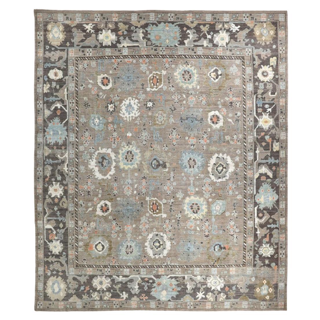 Tappeto Afghanistan Oushak - Lana Marrone Taupe Design - 93606