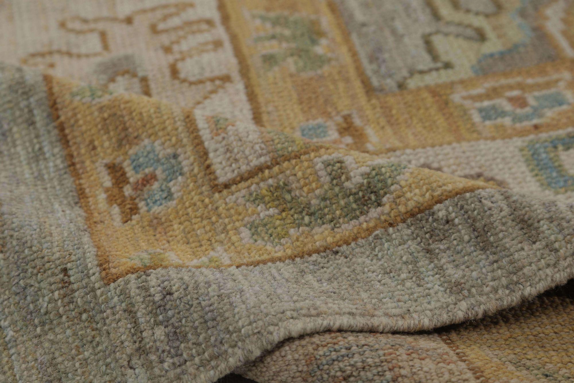 Afghanistan Oushak Over Size Teppich - Wolle Grau Design - 96006 (Afghanisch) im Angebot