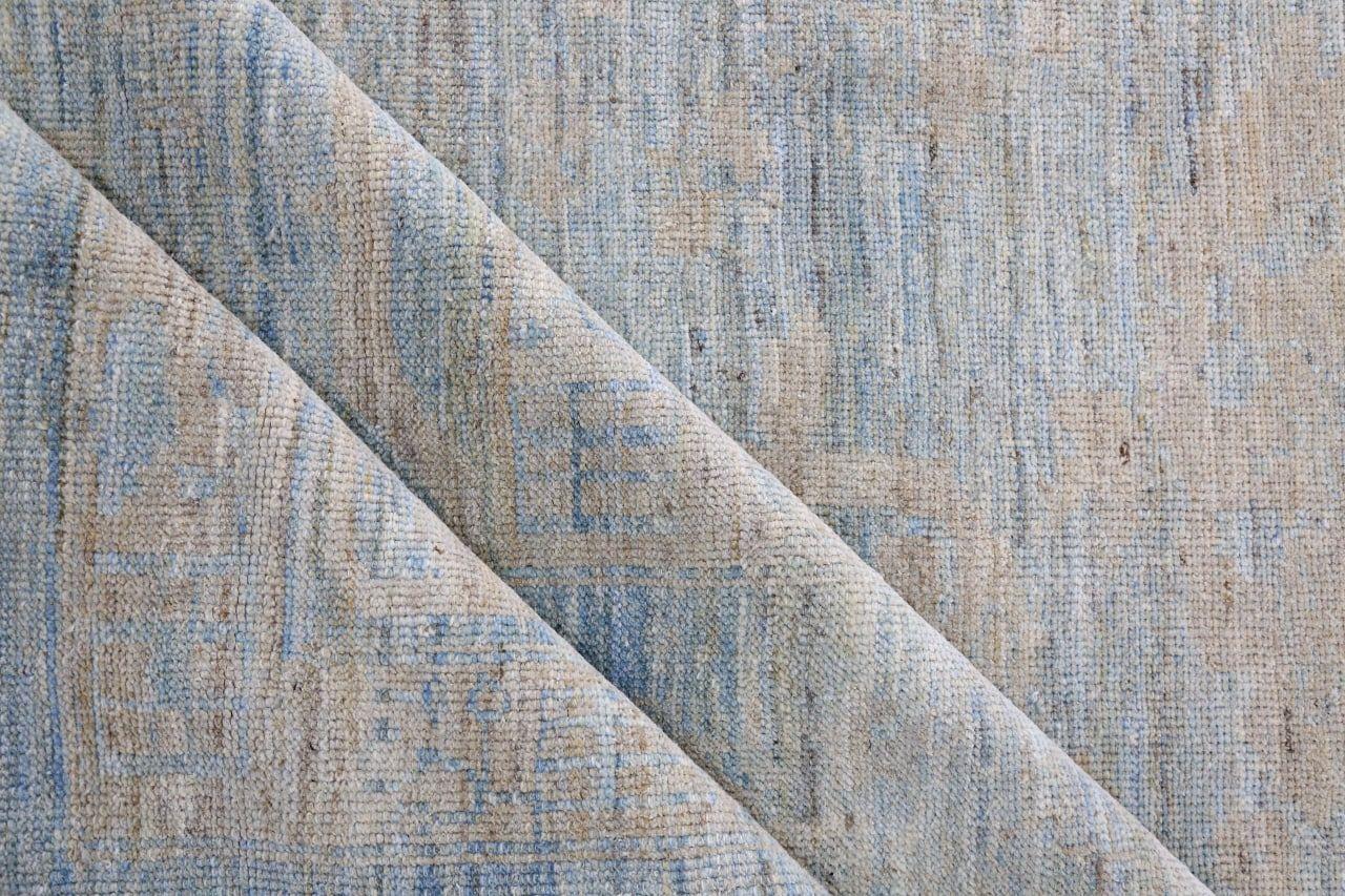 Afghanistan Oushak Over Size Teppich - Wolle Grau Elfenbein Design - 93609 (Stammeskunst) im Angebot