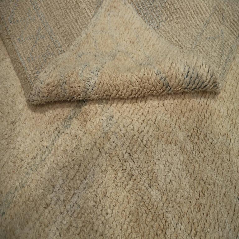 Tribal Afghanistan Oushak Over Size Rug - Wool Ivory Design - 92877 For Sale