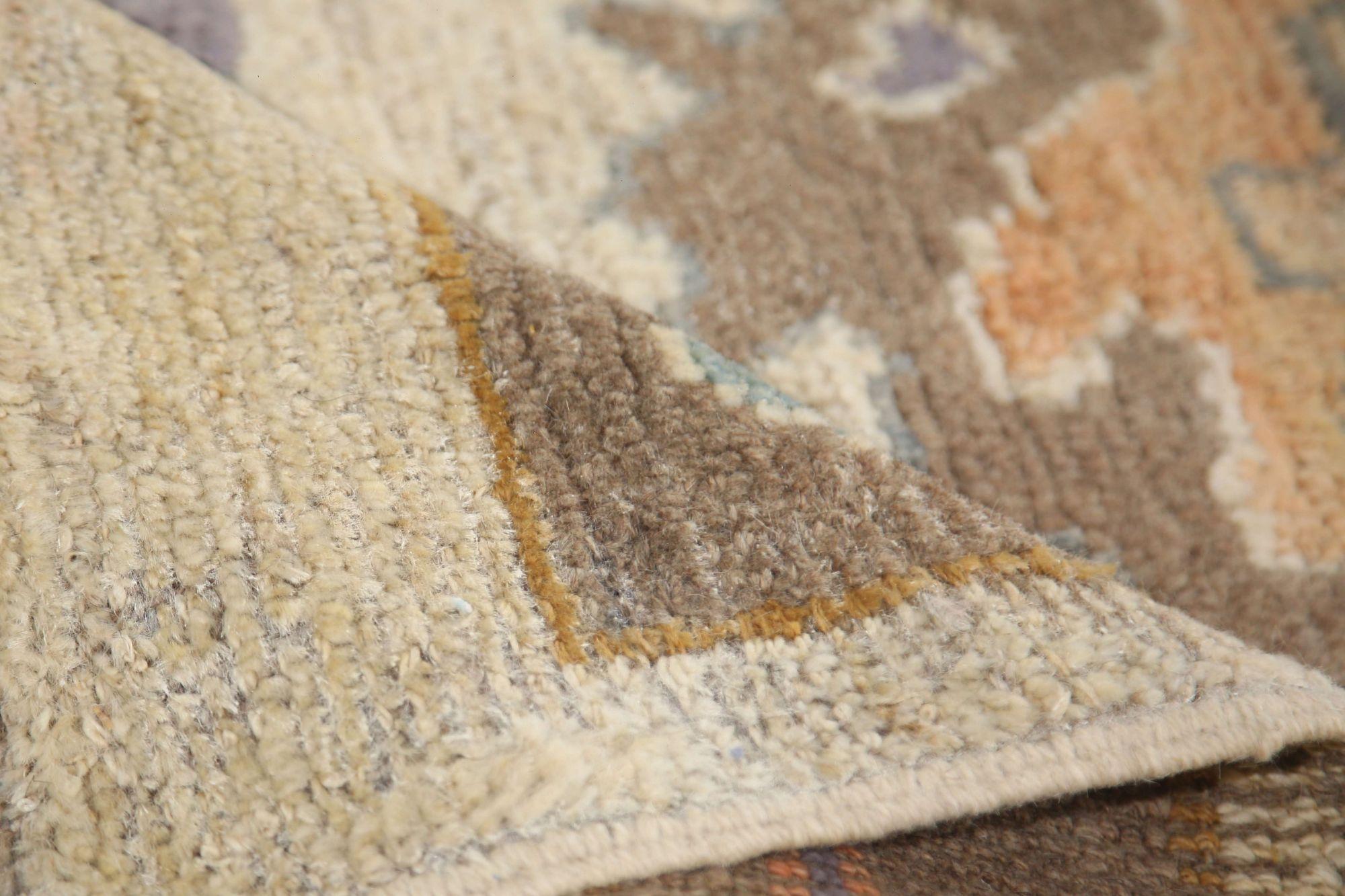 Afghanistan Oushak Over Size Teppich - Wolle Elfenbein Design - 96070 (Afghanisch) im Angebot