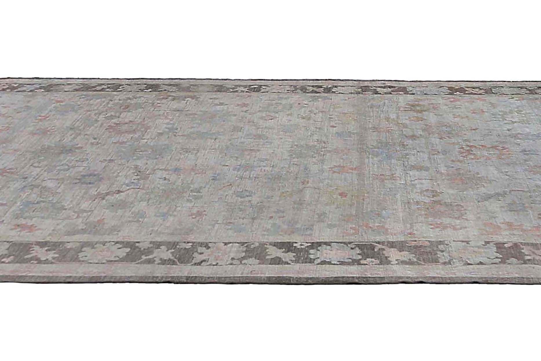 Afghanistan Oushak Over Size Teppich - Wolle Elfenbein Design - 97031 (Afghanisch) im Angebot