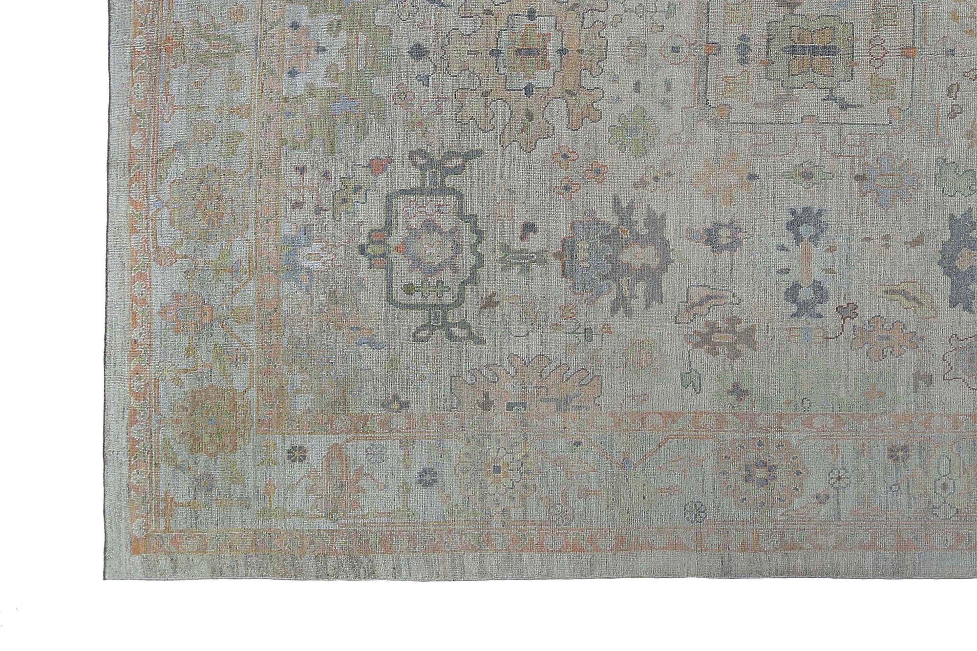 Afghanistan Oushak Over Size Teppich - Wolle Elfenbein Design - 97501 (Stammeskunst) im Angebot