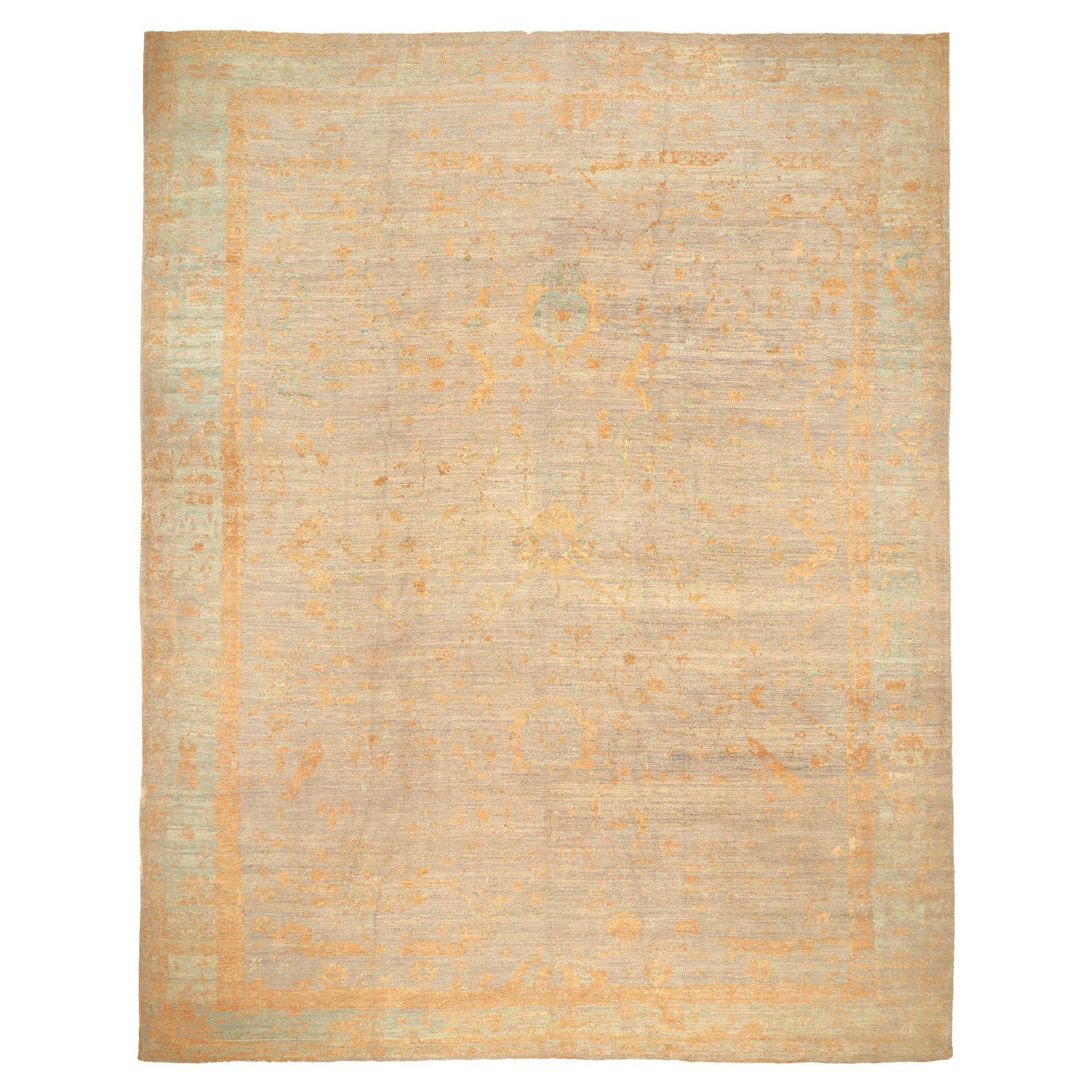 Tappeto Afghanistan Oushak - Lana Avorio Taupe Giallo - 93605