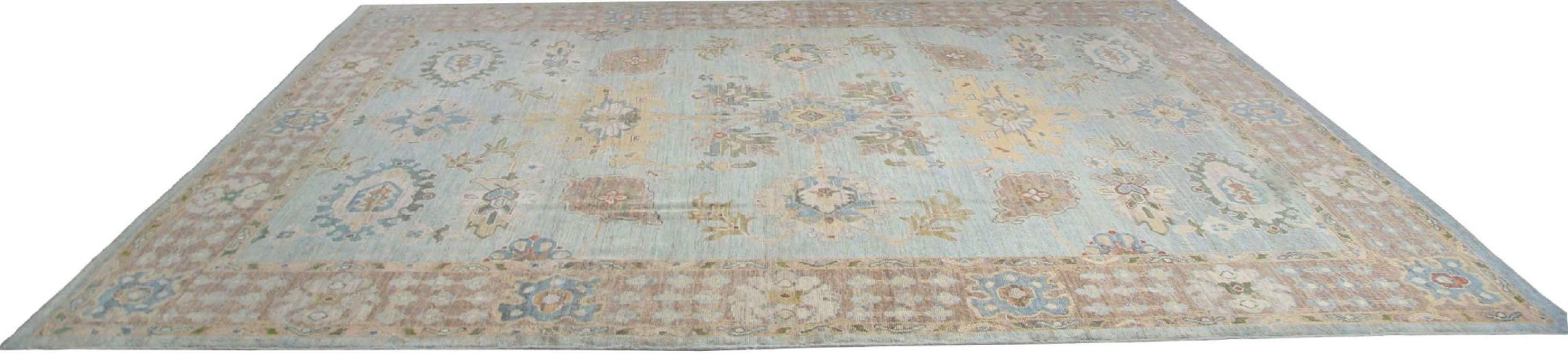 Tribale Tappeto Afghanistan Oushak Over Size - Lana Design-Light - 95666 in vendita