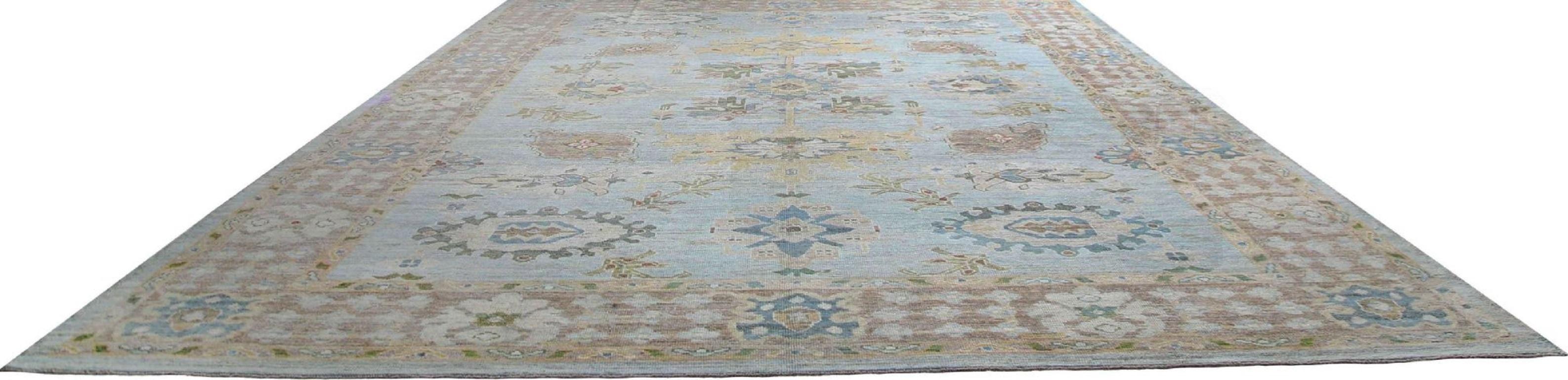 Afghano Tappeto Afghanistan Oushak Over Size - Lana Design-Light - 95666 in vendita