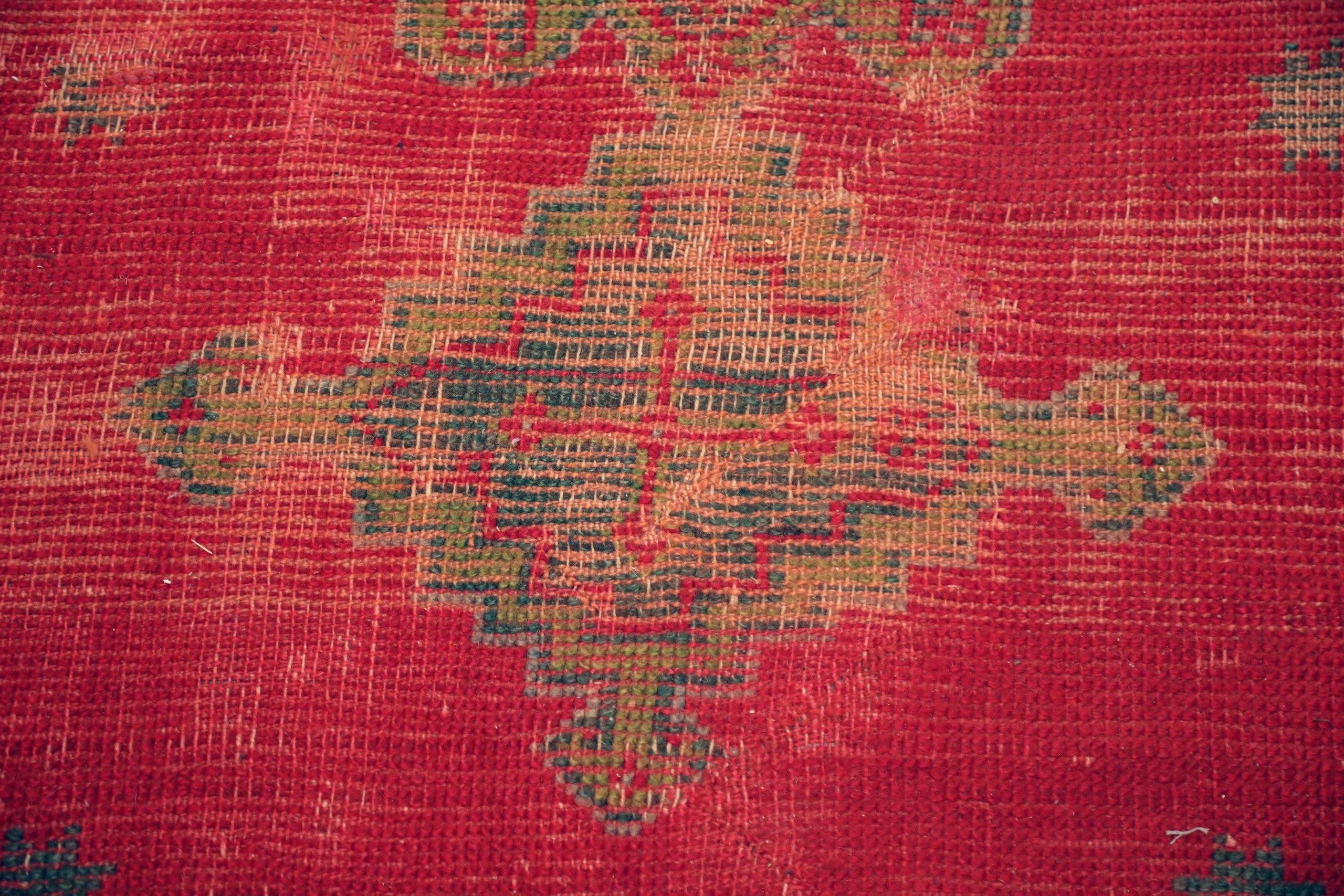 Afghanistan Oushak Over Size Teppich - Wolle Rot Design - 93671 (Afghanisch) im Angebot