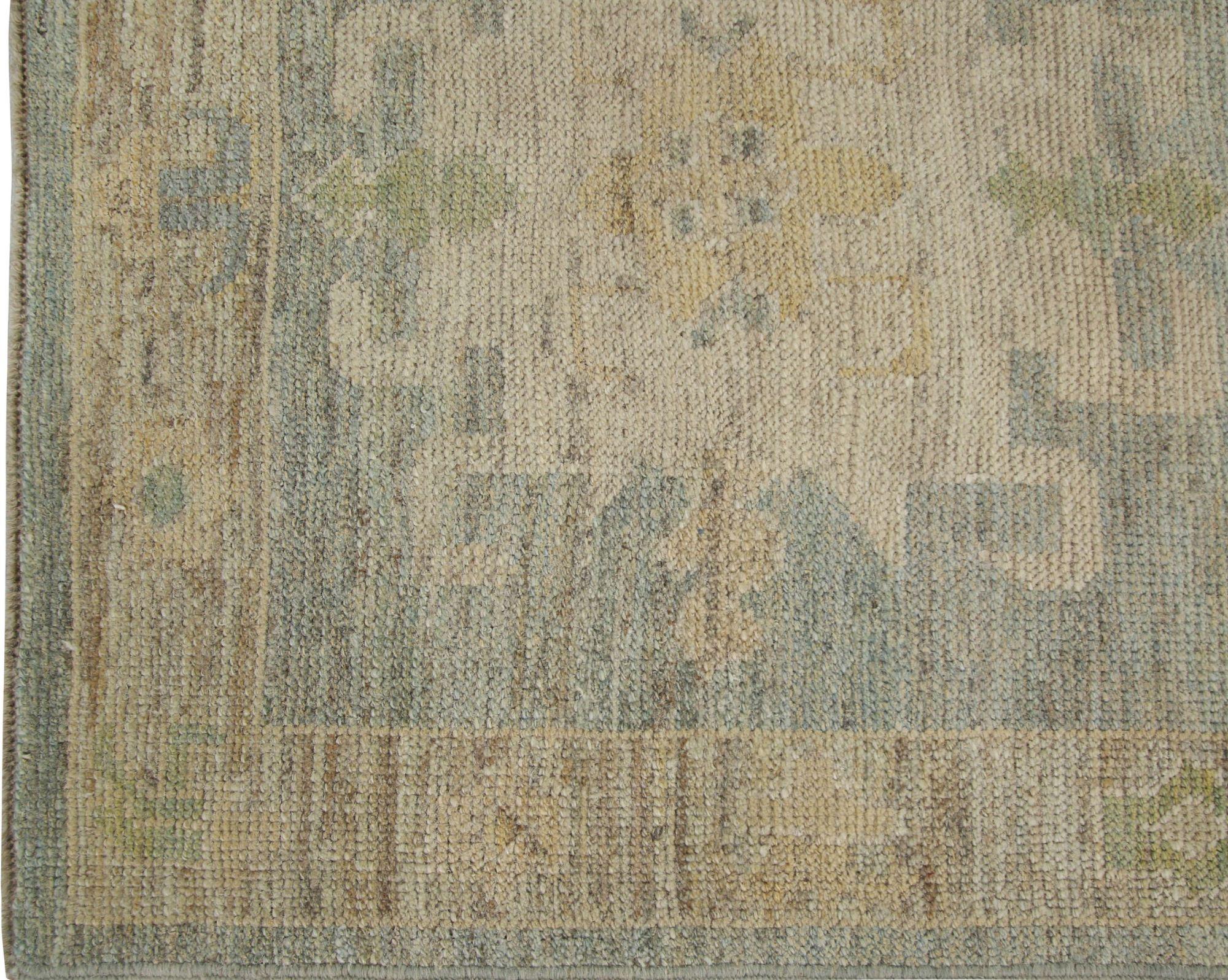 Discover the elegance of Afghanistan Oushak featuring Runner Rug in Circa 1990. Designed with Wool and Blue, this exclusive design is perfect for enhancing your space.