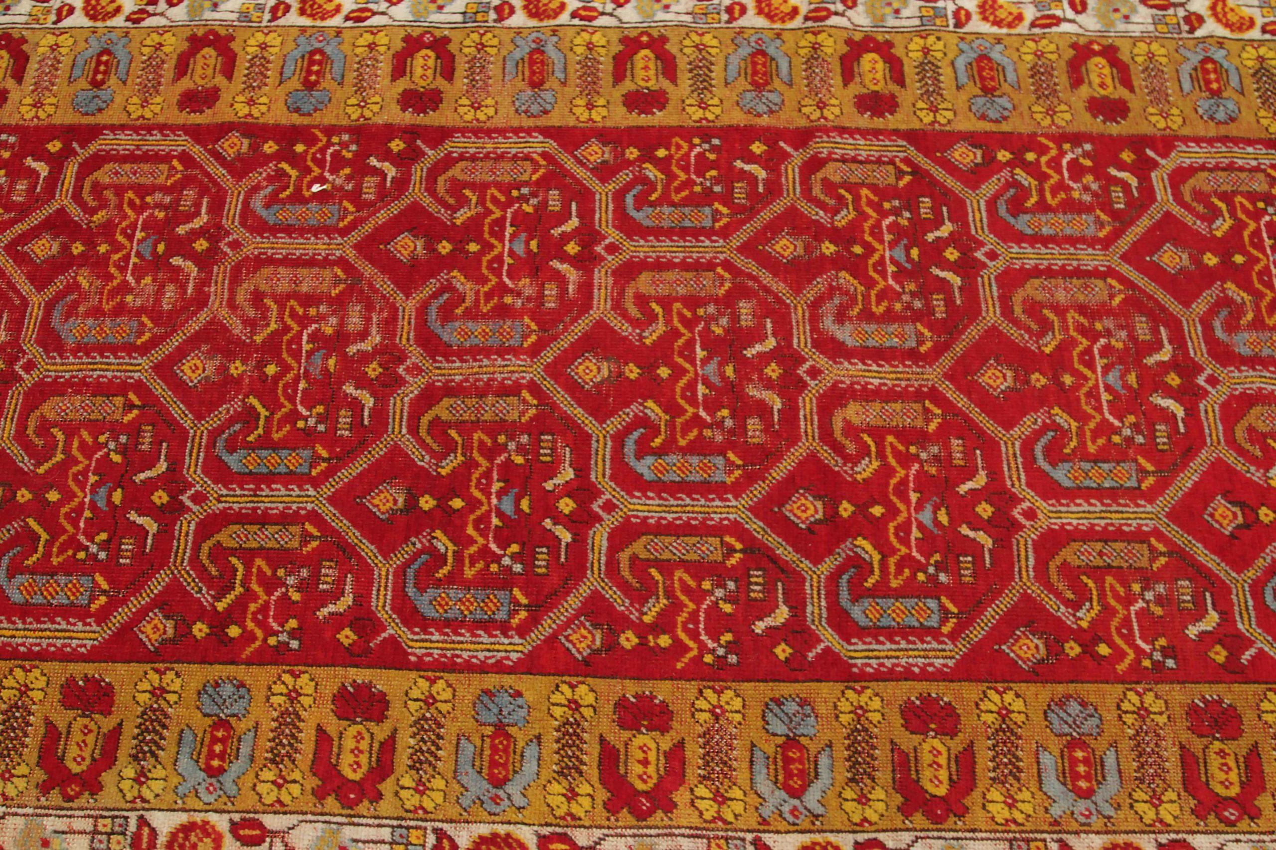 Afghanistan Oushak Läufer Teppich - Wolle Blau Rot Gelb Design - 92351 (Stammeskunst) im Angebot