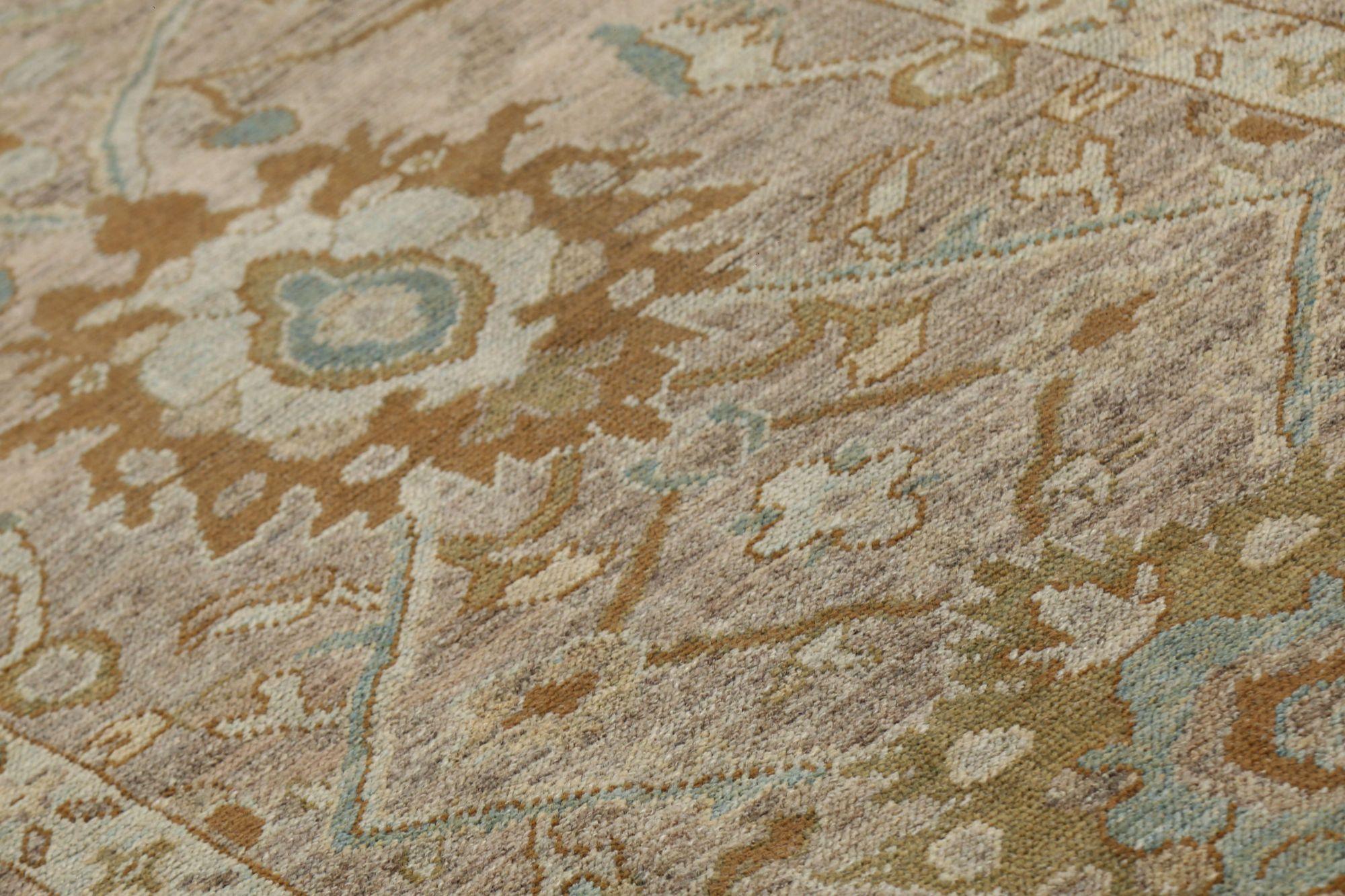 Tappeto Afghanistan Oushak Runner - Design Marrone Lana - 96125 In condizioni ottime in vendita a Dallas, TX
