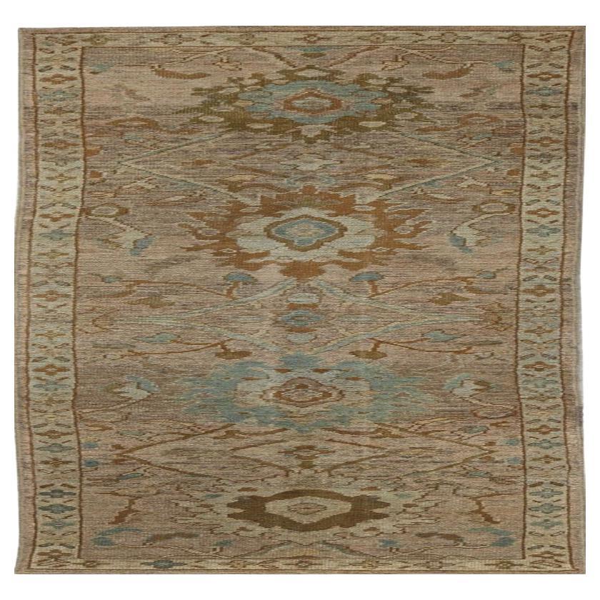 Afghanistan Oushak Läufer Teppich - Wolle Brown Design - 96125