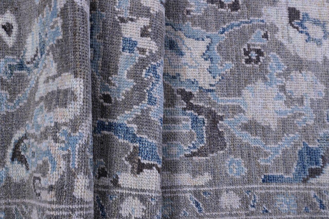 Afghanistan Oushak Läufer Teppich - Wolle Braun Elfenbein Design - 93623 im Zustand „Hervorragend“ im Angebot in Dallas, TX