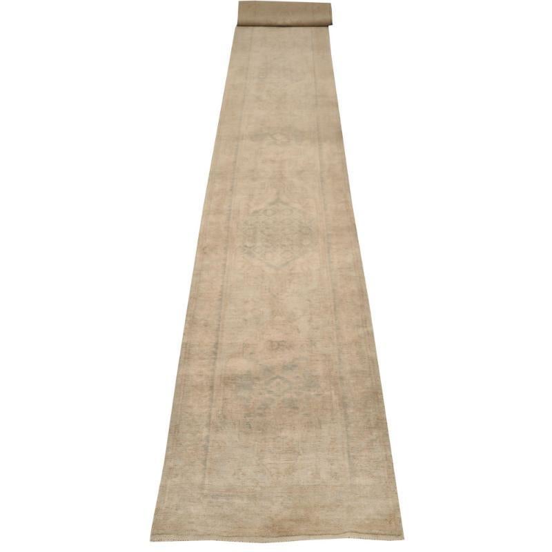 Discover the elegance of Afghanistan Oushak featuring Runner Rug in Circa 1990. Designed with Wool and GreenIvory, this exclusive design is perfect for enhancing your space.