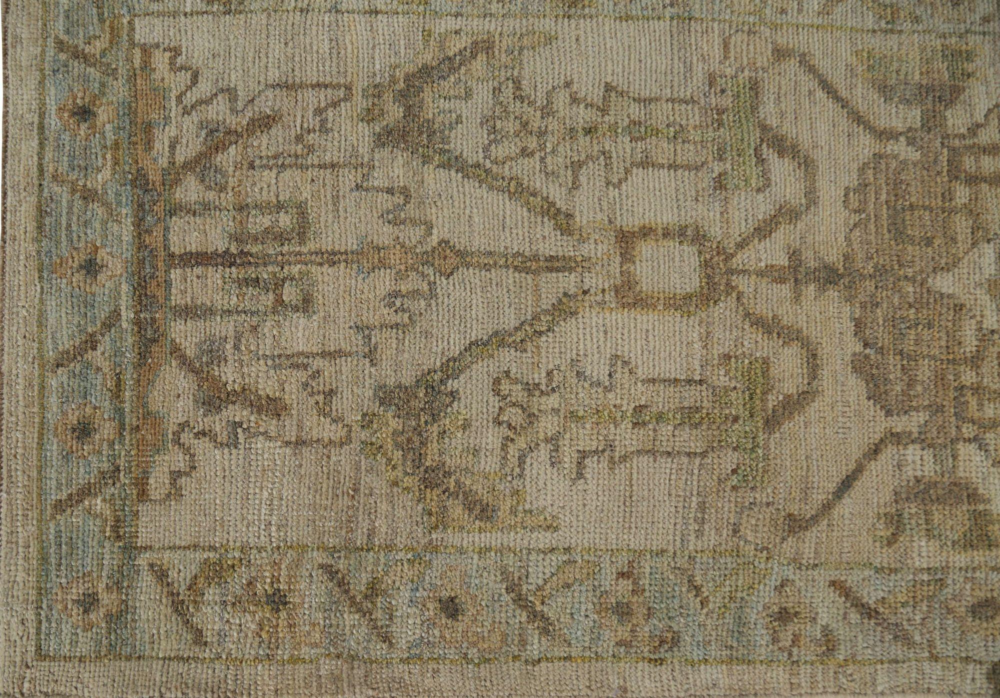 Discover the elegance of Afghanistan Oushak featuring Runner Rug in Circa 1990. Designed with Wool and Ivory, this exclusive design is perfect for enhancing your space.