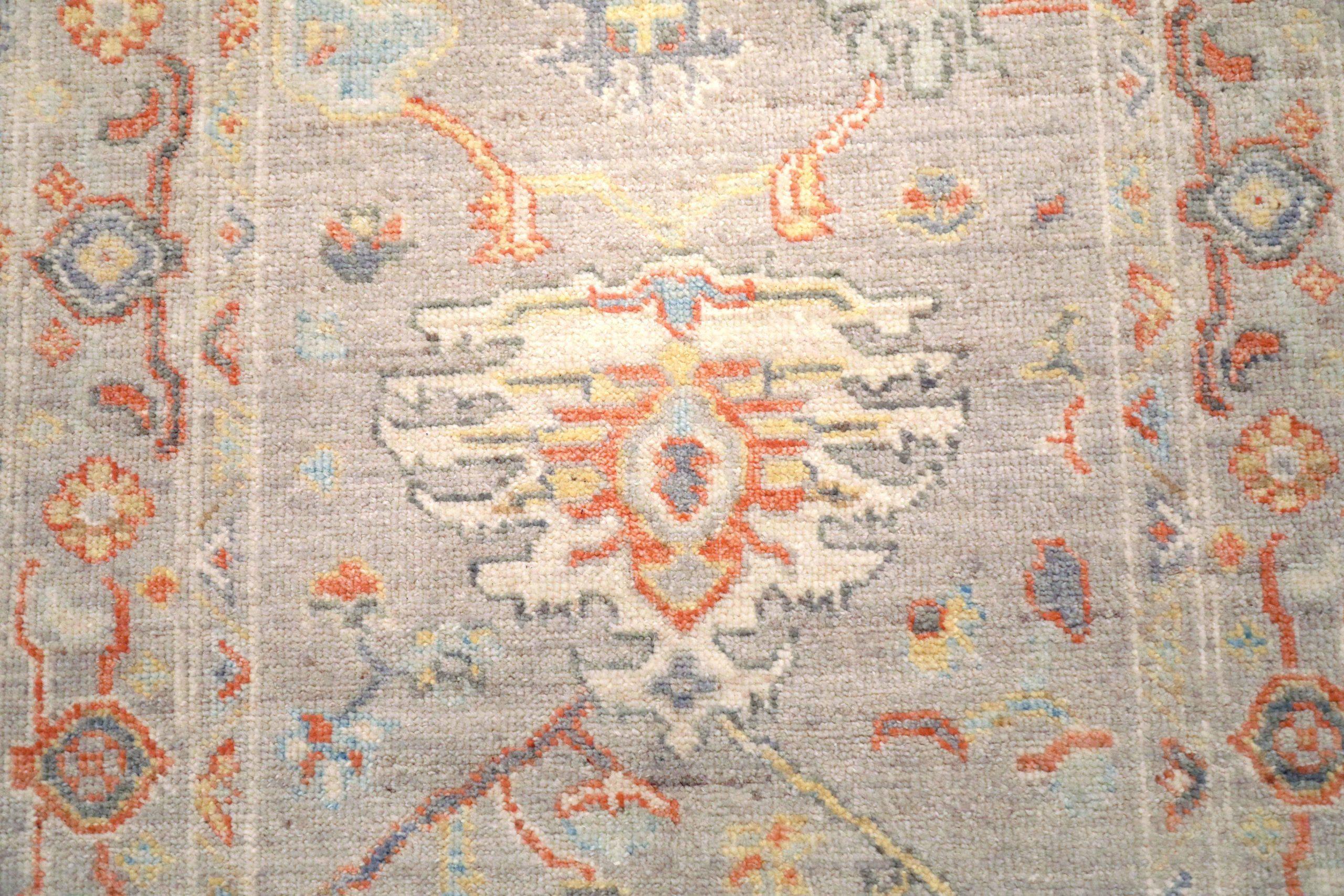 Afghanistan Oushak-Läufer - Wolle Elfenbeinrot Design - 93658 (Afghanisch) im Angebot