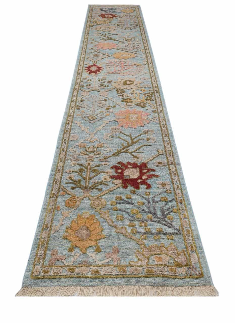 Afghano Tappeto Afghanistan Oushak Runner - Lana Design-Light - 93621 in vendita