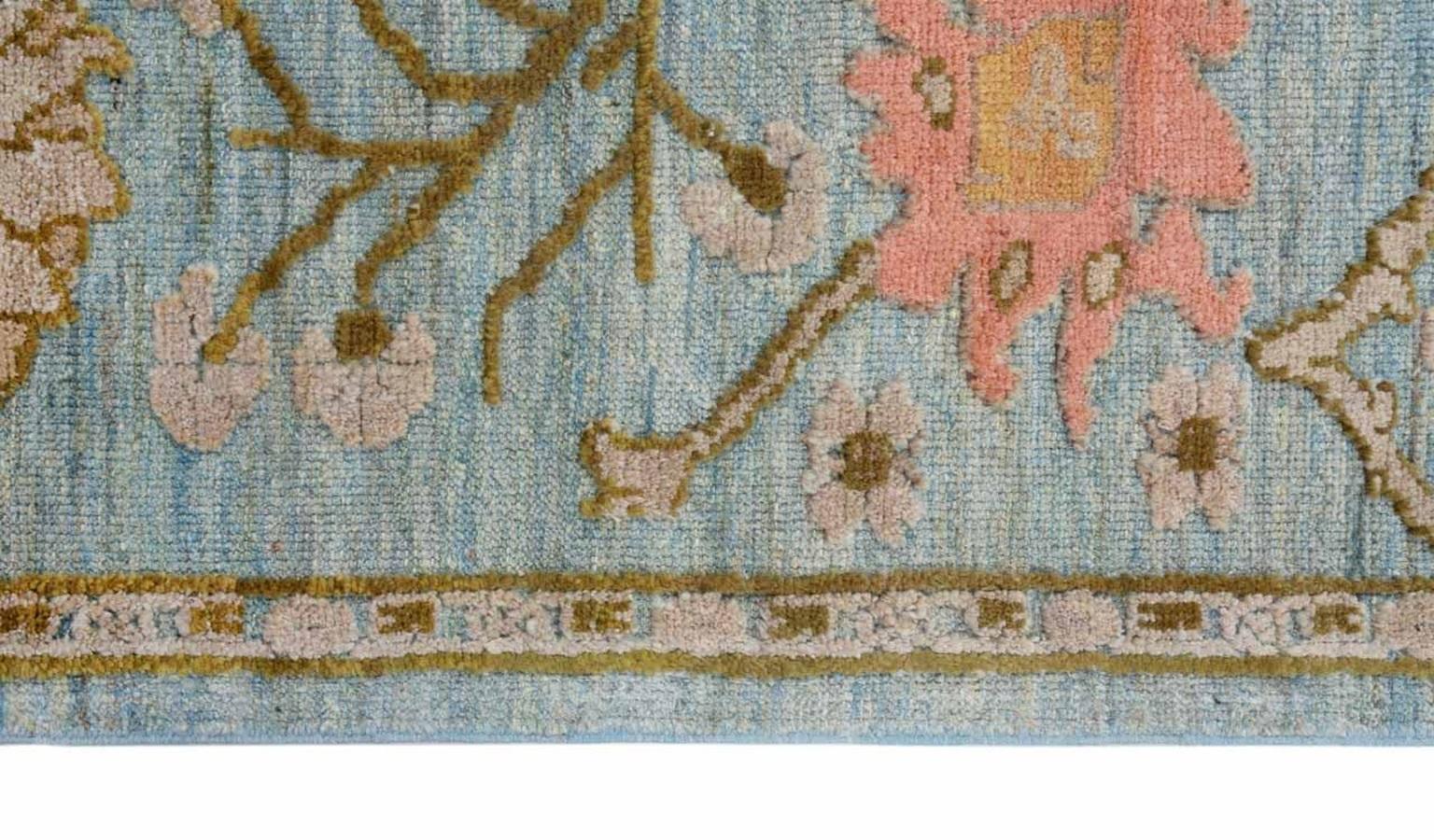 Tappeto Afghanistan Oushak Runner - Lana Design-Light - 93621 In condizioni ottime in vendita a Dallas, TX