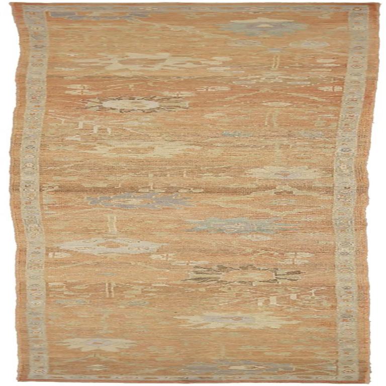 Tapis de course Oushak d'Afghanistan, motif rose en laine - 88368
