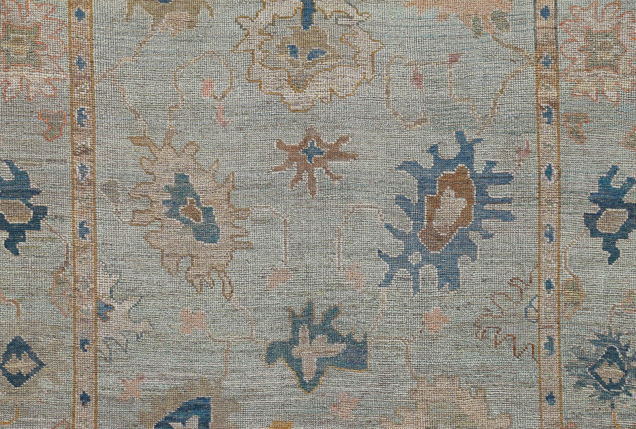 20ième siècle Afghanistan Collection Rose Tapis de sol Circa 1990 - Laine Bleu Brown Ivoire - 91035 en vente
