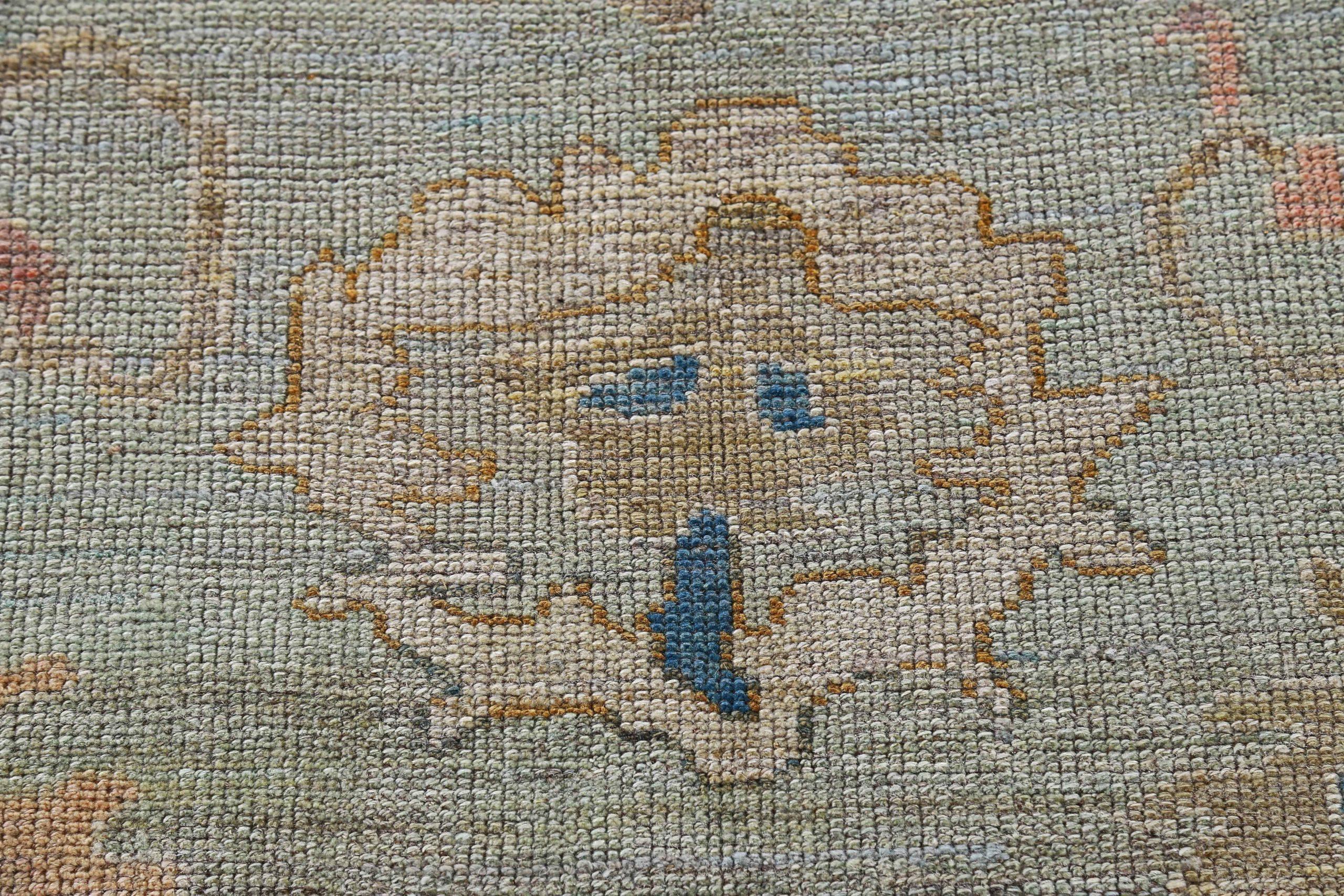Afghanistan Collection Rose Tapis de sol Circa 1990 - Laine Bleu Brown Ivoire - 91035 en vente 1