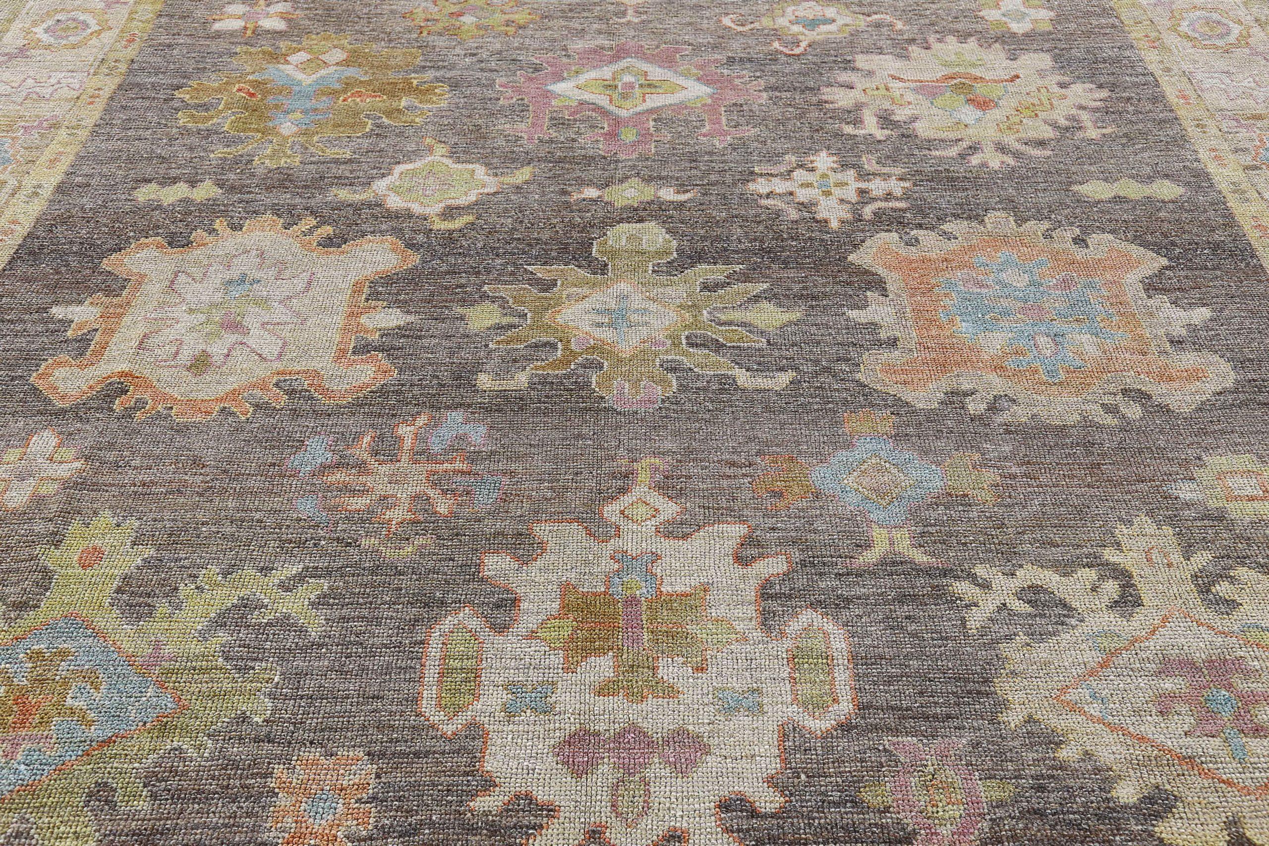 Afghanistan Rose Collection Tapis de sol Circa 1990 - Laine Bleu Brown Pink - 90904 Excellent état - En vente à Dallas, TX