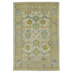 Afghanistan Rose Kollektion Teppiche Circa 1990 - Wolle Blau Grün Elfenbein - 90859