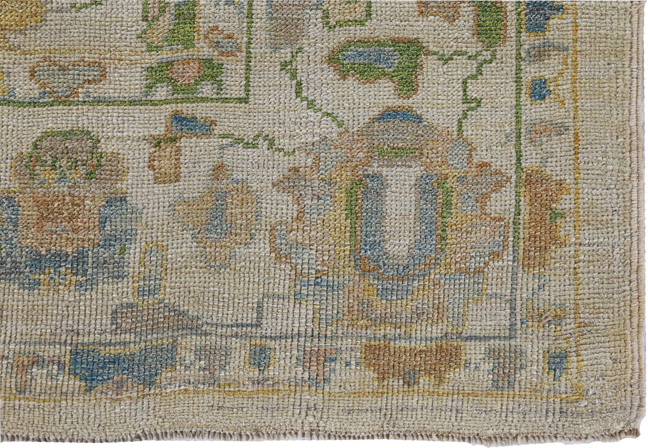 Afghanistan Rose Kollektion Teppiche Circa 1990 - Wolle Blau Grün Elfenbein - 90906 im Zustand „Hervorragend“ im Angebot in Dallas, TX