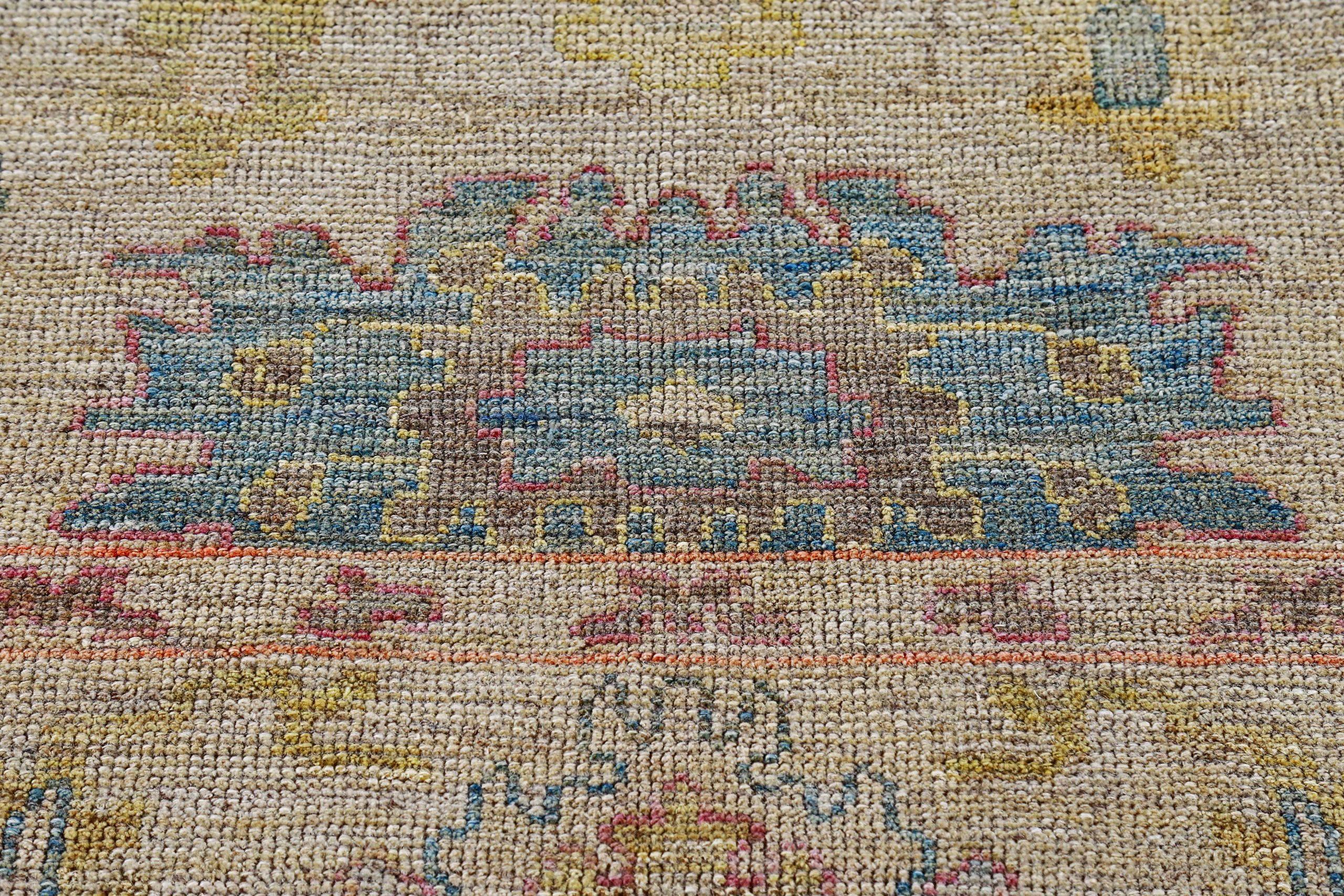 Afghanistan Rose Kollektion Teppiche Circa 1990 - Wolle Blau Grün Elfenbein - 90919 (20. Jahrhundert) im Angebot